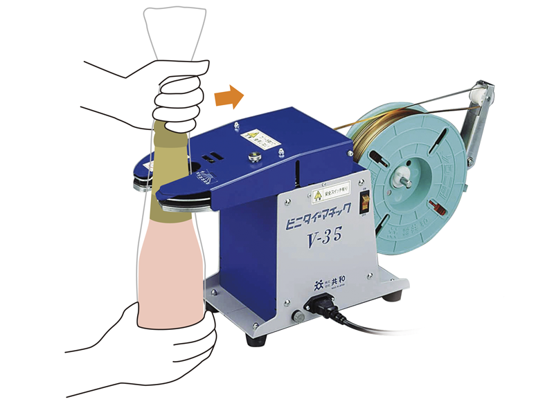 大径φ35mmまでの結束に対応！　【 ビニタイマチック V-35 】