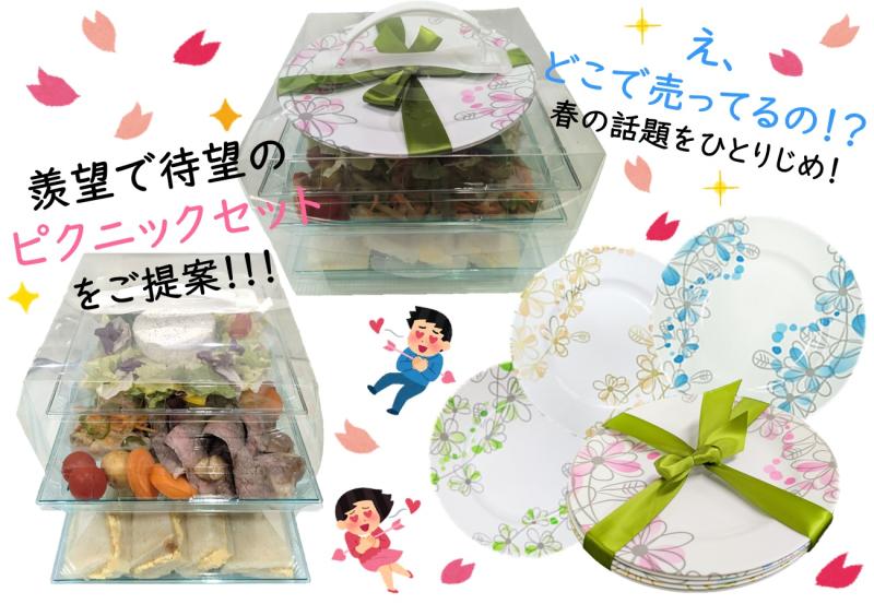 ニシキの【取っ手付ケース】と【洋皿シリーズ】で春はお花見·ピクニック！！！