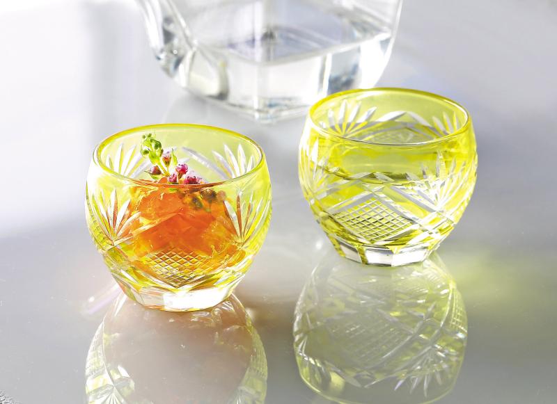 人気の「黄色」の切子が新登場