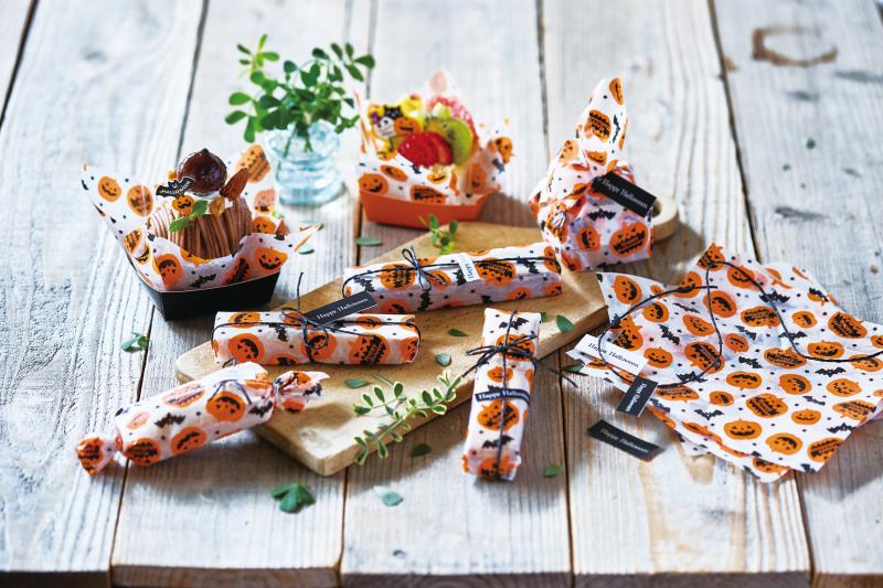 【100枚～】採用急増中のワックスペーパーにハロウィン仕様が登場！