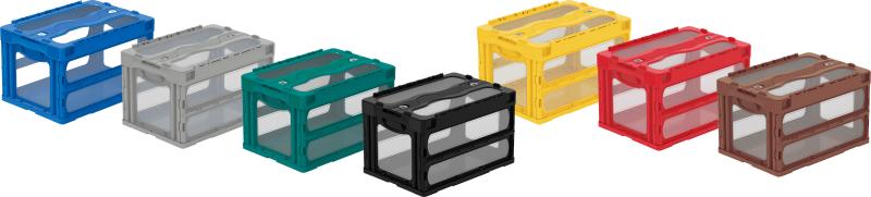 7色のカラーバリエーションで内容物を管理!　中身が見える視認性と、壊れにくい強度を両立したオリコン