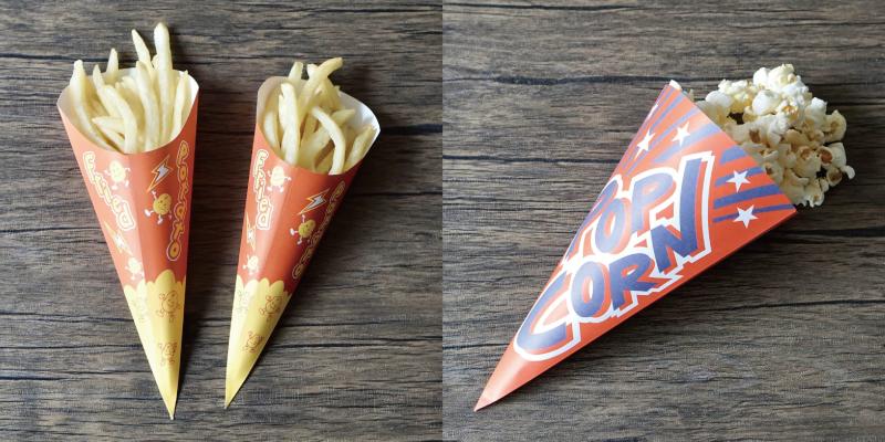 露店・屋台向け三角袋スナック容器