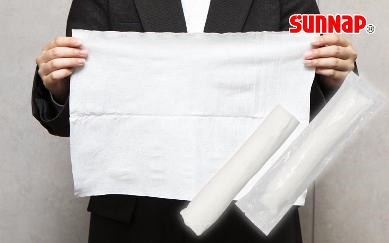 【大判・厚手・丸形】アウトドアから防災、介護現場などでも活躍！不織布おしぼり